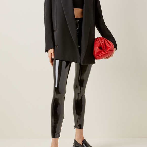 Valentino Red Vinyl Leggings - Black - Size Medium - Picture 8 of 9